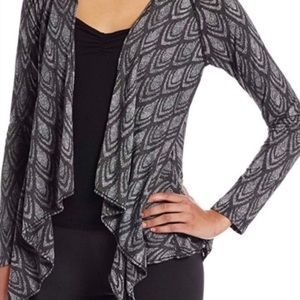 Prana Cardigan Julz Wrap Yoga Cover Gray Burnout Size Small